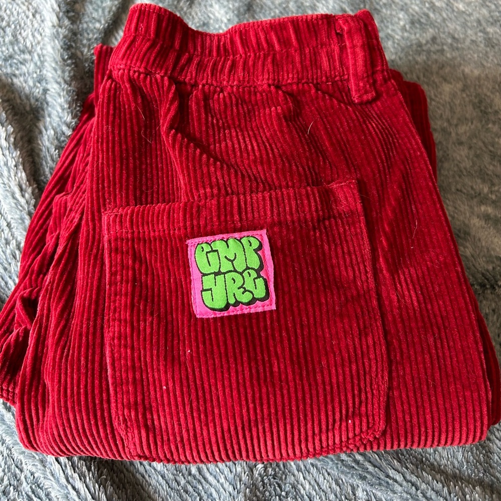 Red corduroy Empyre pants
